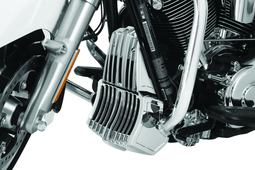 Kuryakyn Oil Cooler Cover Chrome for Harley Davidson Touring Models Part 6417