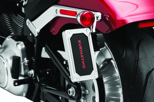 Kuryakyn Nova Side Mount License Plate Frame for Harley Davidson Models - Gloss Chrome Part 3141