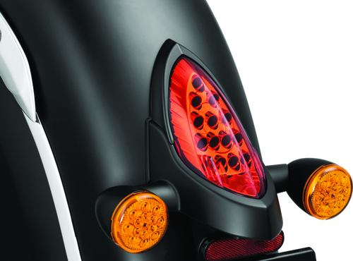 Kuryakyn Tail Light Top Trim for Indian Motorcycles - Satin Black, Part 5623