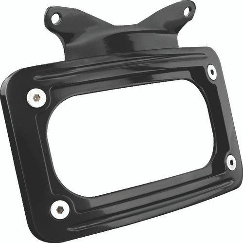 Kuryakyn Curved License Plate Mount for Harley-Davidson Street Glide and Road Glide – Matte Black