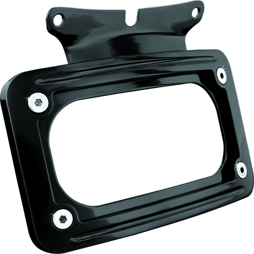 Kuryakyn Curved License Plate Mount for Harley-Davidson Road and Touring Models – Black or Chrome