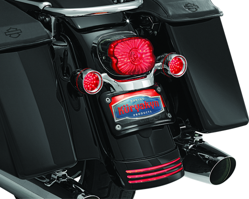 Kuryakyn Curved License Plate Mount for Harley-Davidson Road and Touring Models – Black or Chrome