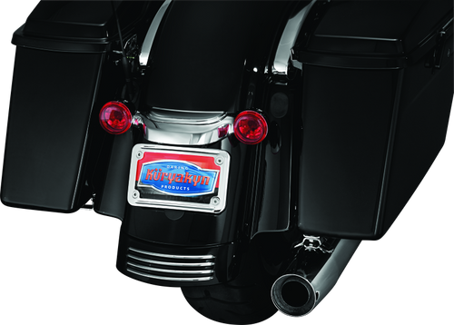 Kuryakyn Curved License Plate Mount for Harley Davidson Street Glide and Road Glide (Chrome)