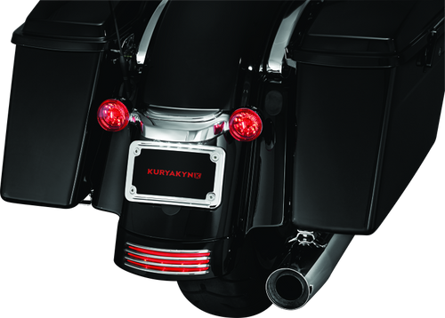 Kuryakyn Curved License Plate Mount for Harley Davidson Street Glide and Road Glide (Chrome)