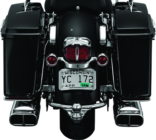 Kuryakyn Curved License Plate Mount for Harley Davidson Street Glide and Road Glide (Chrome)