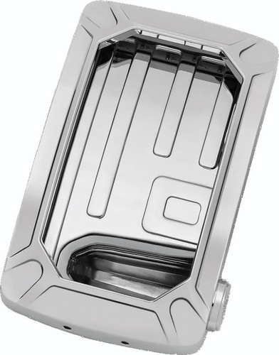 Kuryakyn Nova Curved Vertical Mount Side License Plate Holder Chrome