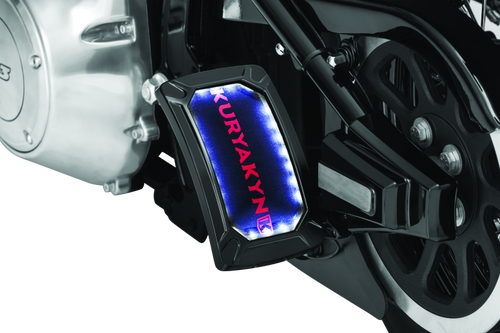 Kuryakyn Nova Curved Vertical Mount Side License Plate Holder Gloss Black - Model 3191