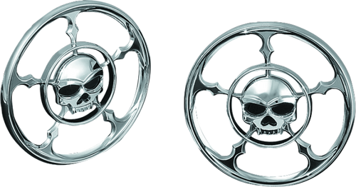 Kuryakyn Zombie Speaker Grills Chrome for Harley Davidson Touring Models Part #3787