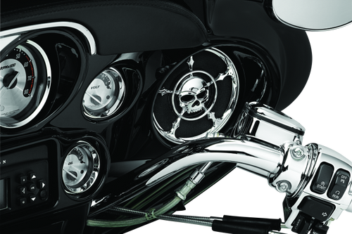 Kuryakyn Zombie Speaker Grills Chrome for Harley Davidson Touring Models Part #3787