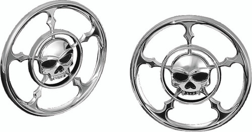 Kuryakyn Zombie Speaker Grills Chrome for Harley Davidson Touring Models Part #3787
