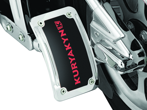 Kuryakyn Lighted Curved Vertical Side Mount License Plate Holder - Custom Design with LED Lighting