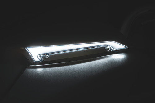 Kuryakyn Tracer Windshield Trim Lights Chrome – Stylish LED Accent Lighting for 2015 and Up Road Glides