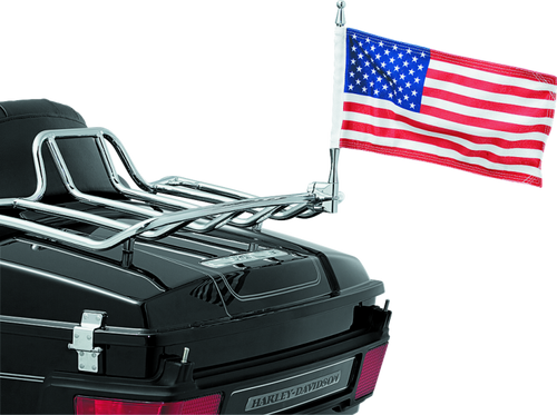 Kuryakyn Flag with Universal 1/2 Inch Vertical Mount Chrome - Durable Powersports Flag Display