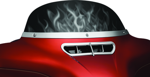 Kuryakyn Smooth Windshield Trim for Harley-Davidson Touring Models - Chrome Part #1387