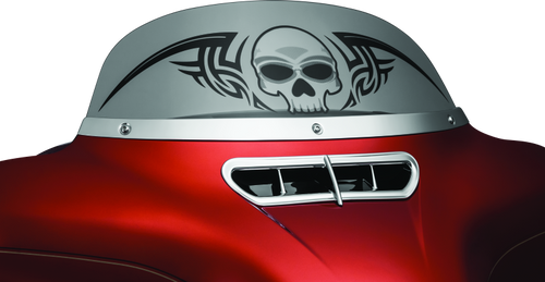 Kuryakyn Smooth Windshield Trim for Harley-Davidson Touring Models - Chrome Part #1387