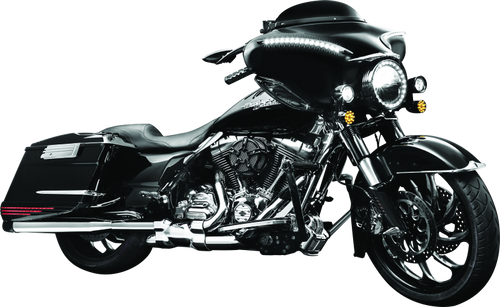 Kuryakyn Smooth Windshield Trim for Harley Davidson Touring Models (2008-2011) - Gloss Black