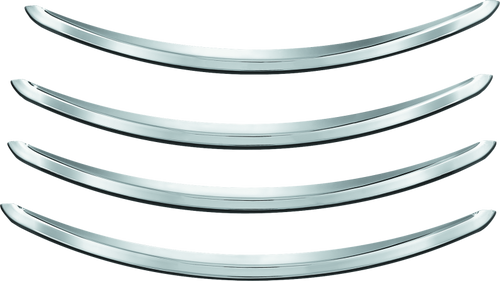 Kuryakyn Rear Fender Accents for Harley Davidson FLHX and FLTRX Models - Chrome Part Number 7797