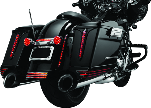 Kuryakyn Rear Fender Accents for Harley Davidson FLHX and FLTRX Models - Chrome Part Number 7797