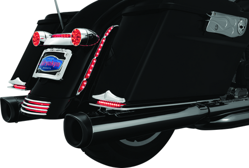 Kuryakyn Rear Fender Accents for Harley Davidson FLHX and FLTRX Models - Chrome Part Number 7797