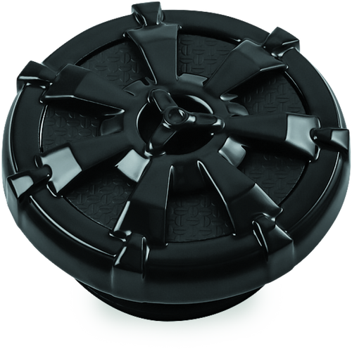 Kuryakyn Alley Cat Gas Cap Black - 3 Inch Vented Replacement for Powersports Vehicles