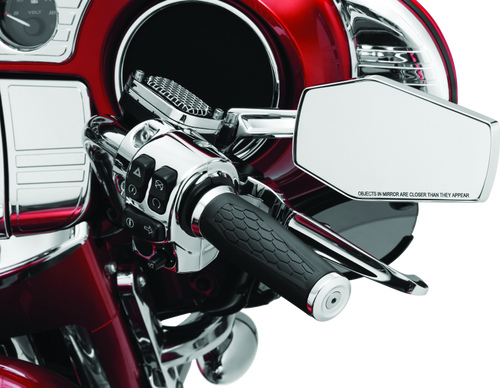 Kuryakyn Hex Mirrors Chrome - Wide Angular PowerSports Side View Mirrors with Adjustable Pivot