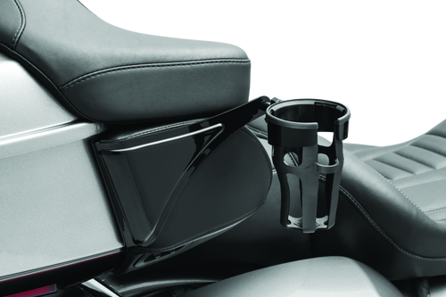 Kuryakyn Reflex Drink Holder for Harley-Davidson Touring Models – Right Side, Gloss Black (Part #6487)