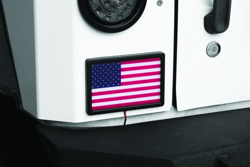 Kuryakyn Freedom Flag LED 4x6 Inch Black – Patriotism Display for Powersports Vehicles