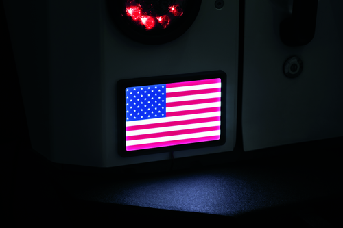 Kuryakyn Freedom Flag LED 4x6 Inch Black – Patriotism Display for Powersports Vehicles