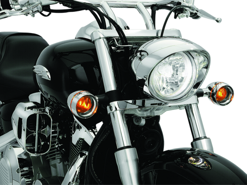 Kuryakyn Deep Dish Bezels with Smoke Lenses for Kawasaki and Honda Cruiser Models – Part Number 2270