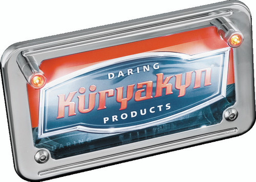 Kuryakyn LED License Plate Light with Red Accent Light for Powersports Vehicles - Part #9398