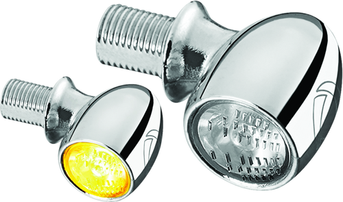 Kuryakyn Kellerman Atto Clear Lens Amber Chrome Motorcycle LED Light - Part 2521