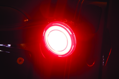 Kuryakyn Tracer LED Rear Turn Signal Inserts with Red/Red Smoke Lens for Harley Davidson FLHX and FLTRX Models