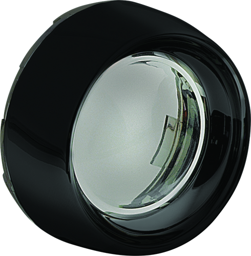 Kuryakyn Deep Dish Bezel for Bullet Turn Signals with Smoke Lens – Gloss Black, Part #5480