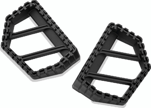 Kuryakyn Riot Mini Boards Without Adapter Satin Black – Powersports Foot Pegs for Aggressive Riders