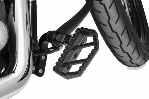 Kuryakyn Riot Mini Boards Without Adapter Satin Black – Powersports Foot Pegs for Aggressive Riders