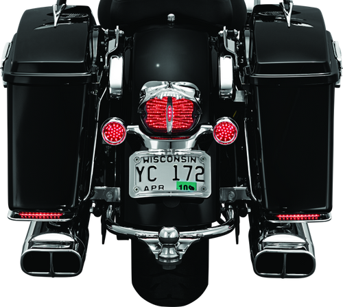 Kuryakyn Zombie Taillight Cover Chrome for Harley-Davidson Models with 3D Skull Design