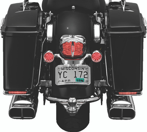 Kuryakyn Zombie Taillight Cover Chrome for Harley-Davidson Models with 3D Skull Design