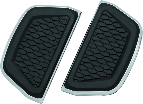 Kuryakyn Hex Passenger Board Inserts Chrome for Harley Davidson Touring Models Part #5902