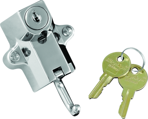 Kuryakyn Universal Helmet Lock for 7/8in - 1-1/4in Mounts in Chrome