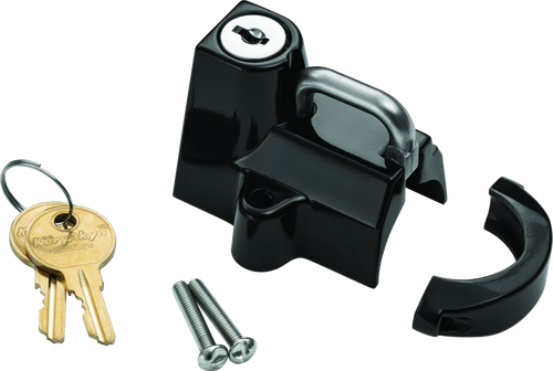 Kuryakyn Universal Helmet Lock for 7/8 to 1-1/2 inch Handlebars and Frame Tubes in Black
