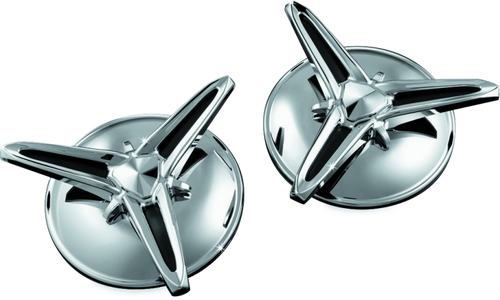 Kuryakyn Knock-Off Center Caps for Harley Davidson Trikes - Chrome, Part Number 1243
