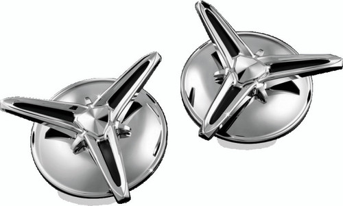 Kuryakyn Knock-Off Center Caps for Harley Davidson Trikes - Chrome, Part Number 1243