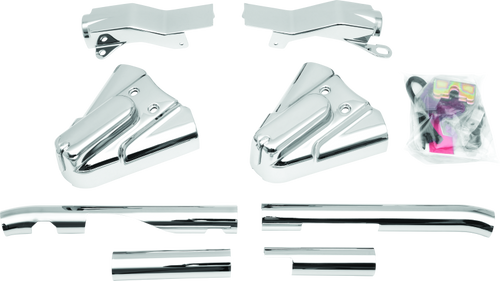 Kuryakyn Swingarm Cover Kit for 1986-1999 Harley Softail Models in Chrome