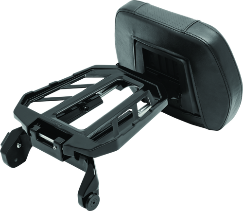 Kuryakyn Neo Driver & Passenger Backrest with Luggage Rack – Black Part #5747