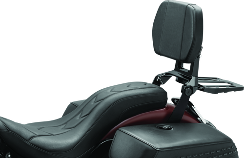 Kuryakyn Neo Driver & Passenger Backrest with Luggage Rack – Black Part #5747