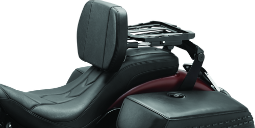 Kuryakyn Neo Driver & Passenger Backrest with Luggage Rack – Black Part #5747