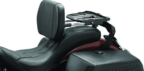 Kuryakyn Neo Driver & Passenger Backrest with Luggage Rack – Black Part #5747