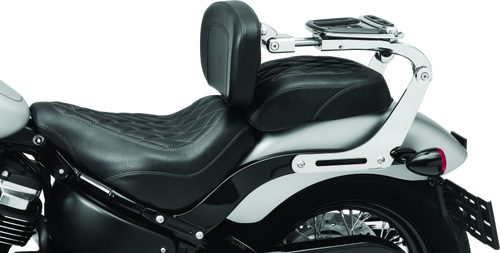 Kuryakyn Fixed Mounts Multi-Purpose Driver & Passenger Backrest for Harley Softail (2018-2019) - Chrome