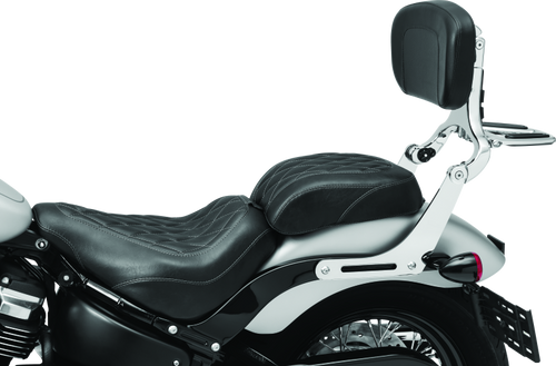 Kuryakyn Fixed Mounts Multi-Purpose Driver & Passenger Backrest for Harley Softail (2018-2019) - Chrome