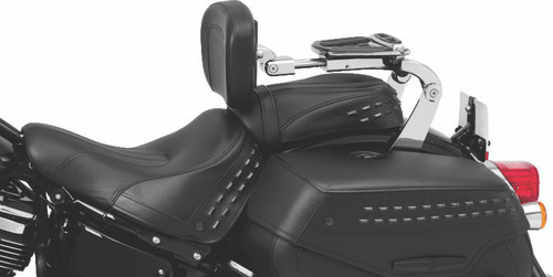 Kuryakyn Fixed Mounts Multi-Purpose Driver & Passenger Backrest for Harley Softail (2018-2019) - Chrome